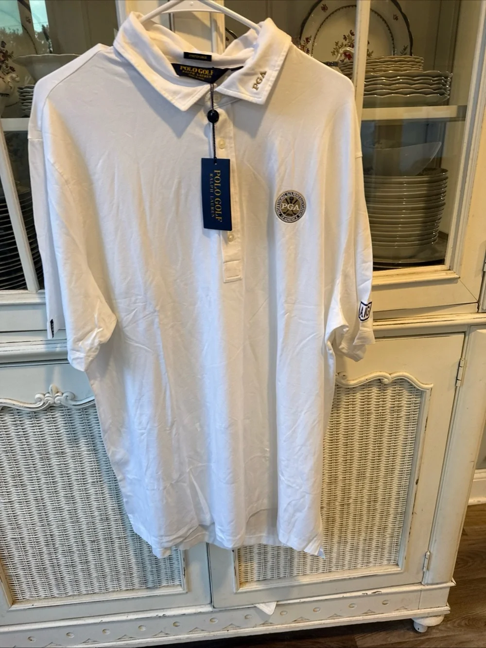 Ralph Lauren White PGA Polo with Embroidered Crest